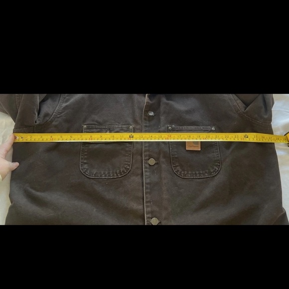 Carhartt Brown Chore Coat  Corduroy Collar XL Tall Blanket  Lined - Picture 5 of 10